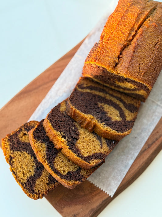 Pumpkin Marble Pound Cake (Lactose Free)